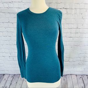 Arizona Favorite Crew Basic Long Sleeve Tee Teal Women’s Size M